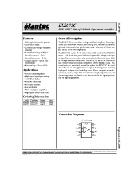 Datasheet EL2075CS производства Elantec