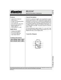 Datasheet EL2221CN производства Elantec