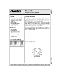 Datasheet EL2227CS-T13 производства Elantec