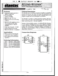 Datasheet EL2243CJ производства Elantec
