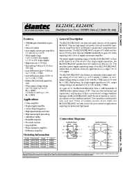 Datasheet EL2245CN производства Elantec