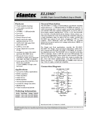 Datasheet EL2386CS производства Elantec