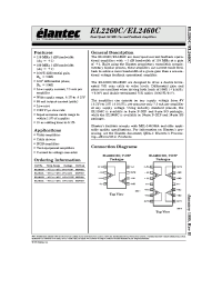 Datasheet EL2460CS производства Elantec