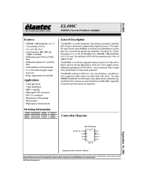 Datasheet EL400C производства Elantec