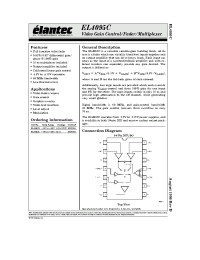 Datasheet EL4095 производства Elantec
