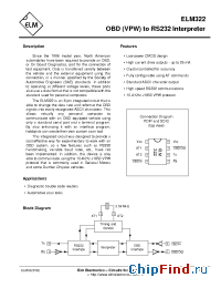 Datasheet ELM322DSE производства ELM