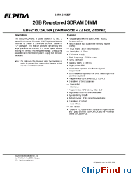 Datasheet EBS21RC2ACNA-75 производства Elpida
