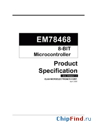 Datasheet EM78468CQ производства EMC