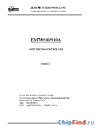 Datasheet EM78910 производства EMC