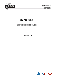 Datasheet EM78P257 производства EMC
