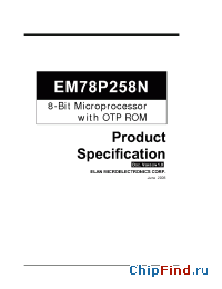 Datasheet EM78P258N производства EMC