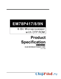 Datasheet EM78P419NK manufacturer EMC