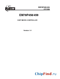 Datasheet EM78P458AP manufacturer EMC