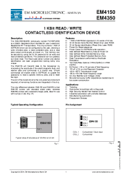 Datasheet EM4350 производства EM Microelectronic