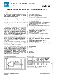 Datasheet EM6152V30 производства EM Microelectronic