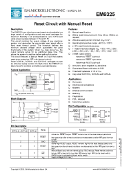 Datasheet EM6325AY-2.9 производства EM Microelectronic