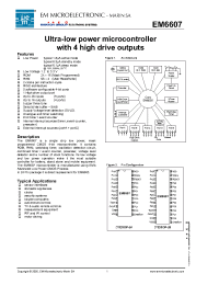Datasheet EM6607 производства EM Microelectronic