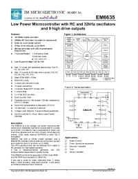 Datasheet EM6635WS11 производства EM Microelectronic