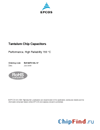 Datasheet B45196P0106K109 производства EPCOS