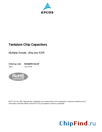Datasheet B45396R0108M506 manufacturer EPCOS