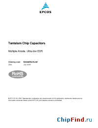 Datasheet B45396R5476K599 manufacturer EPCOS