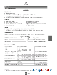 Datasheet B72580V0200K062 manufacturer EPCOS