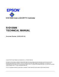 Datasheet SED1356 производства EPSON