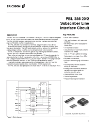 Datasheet PBL38620-2 производства Ericsson