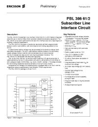 Datasheet PBL386612QNS производства Ericsson