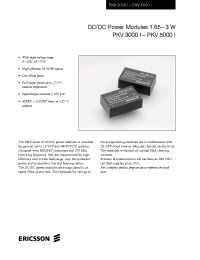 Datasheet PKV3/5000R1A производства Ericsson