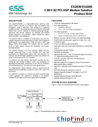 Datasheet ES2839 производства ESS Tech.