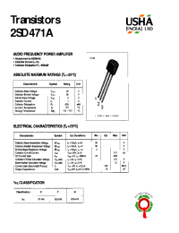 Datasheet 2SD471A производства Неопределенные