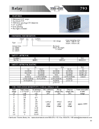 Datasheet 793-P1B12VDC производства Неопределенные
