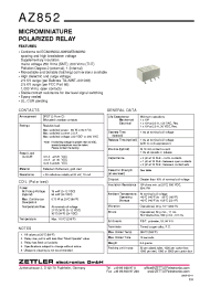 Datasheet AZ852PN-1.5DE производства Неопределенные