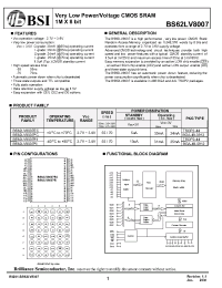 Datasheet BS62LV8007EC-70 manufacturer Неопределенные