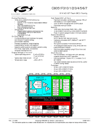 Datasheet C8051F310-GQ производства Неопределенные