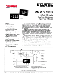 Datasheet DMS-20PC производства Неопределенные