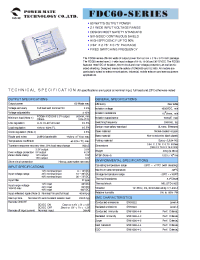 Datasheet FDC60-12S12 производства Неопределенные