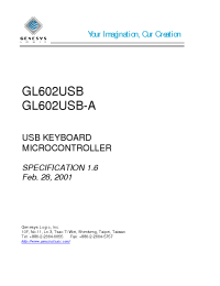Datasheet GL602USB производства Неопределенные