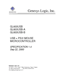 Datasheet GL603USB-A производства Неопределенные