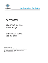Datasheet GL700FW производства Неопределенные
