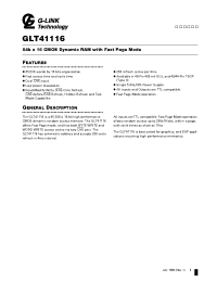 Datasheet GLT4116-30TC производства Неопределенные