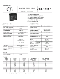 Datasheet JZX-140FF602ZSW производства Неопределенные