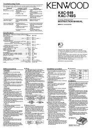 Datasheet KAC-749S производства Неопределенные