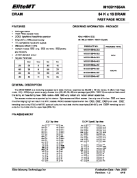Datasheet M10B11664A-35J manufacturer Неопределенные