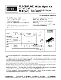Datasheet MX623 manufacturer Неопределенные