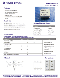 Datasheet MXB-1003-17 manufacturer Неопределенные