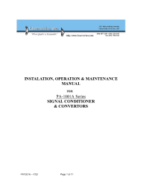 Datasheet PA-1001A1AC1X manufacturer Неопределенные