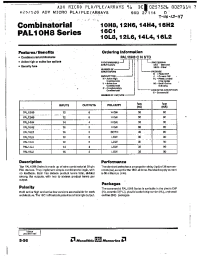 Datasheet PAL10H1CSGXXXX manufacturer Неопределенные