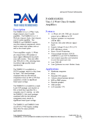 Datasheet PAM8101 manufacturer Неопределенные